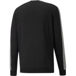 SWEAT ESS+BLOCK CREW TR GREY-BLACK