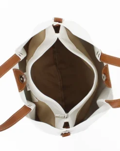 TATOO- Borsa bianca a mano con tracolla rimovibile- MADE IN ITALY