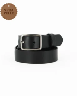 TATOO - Cinta nera in VERA PELLE da uomo - MADE IN ITALY