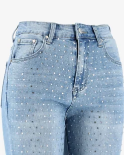 TATOO - JEANS FLARE DA DONNA ELASTICIZZATI CON STRASS