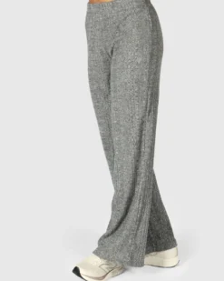 TATOO - PANTALONE PALAZZO A COSTINE GRIGIO DA DONNA