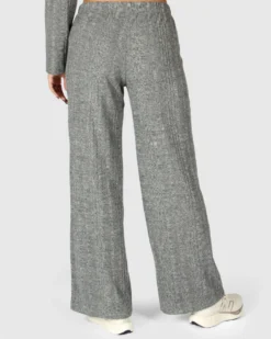 TATOO - PANTALONE PALAZZO A COSTINE GRIGIO DA DONNA