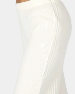 TATOO - PANTALONE PALAZZO A COSTINE BIANCO DA DONNA