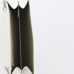 TATOO - Tracolla bianca effetto vernice con patta, MADE IN ITALY