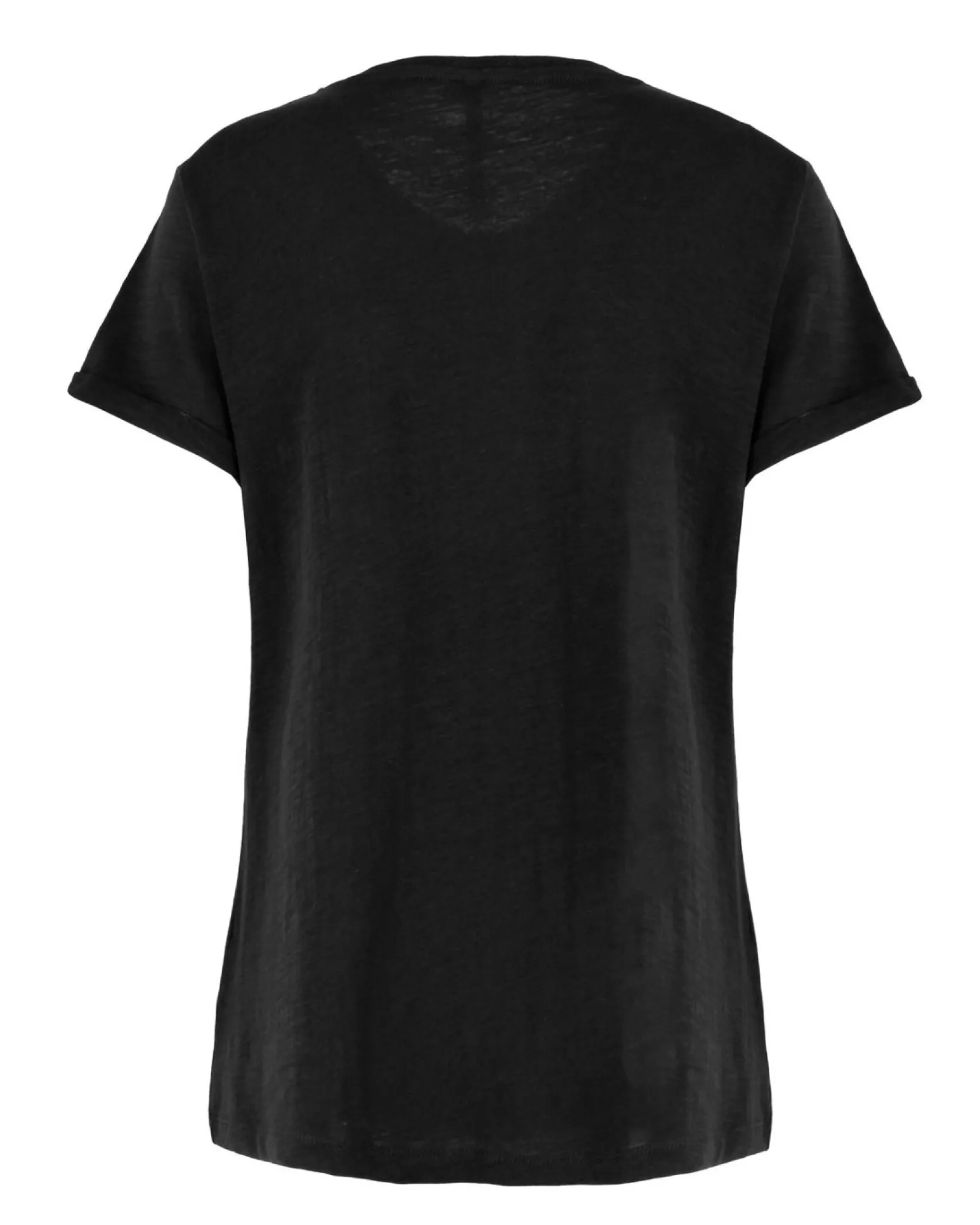 TATOO - Tshirt manica corta con stampa e scritta nera in cotone