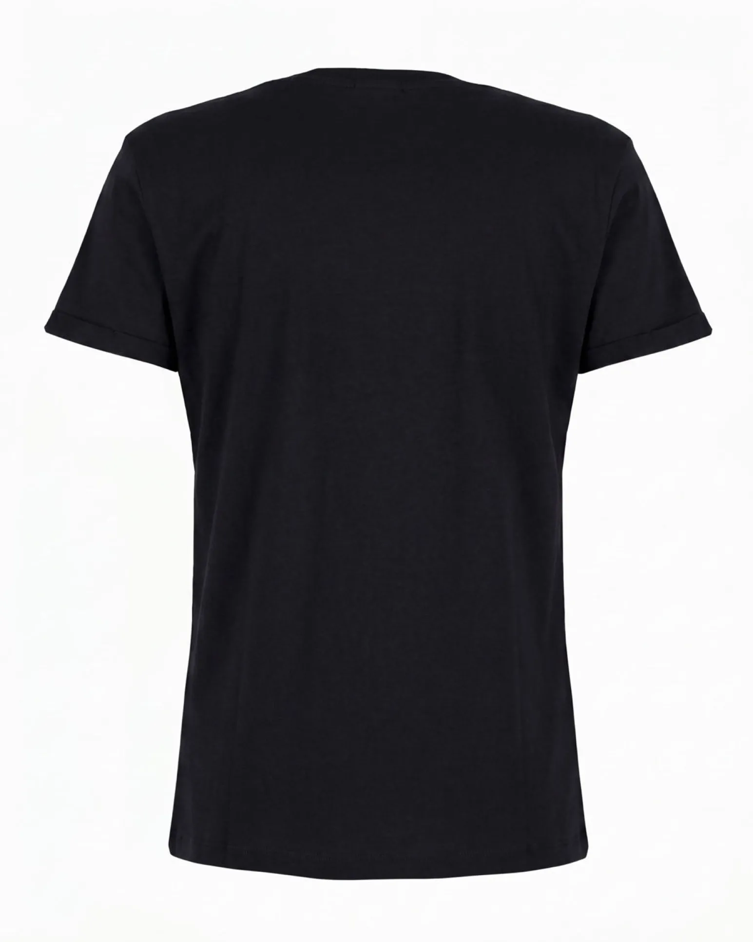 TATOO - Tshirt manica corta con stampa e scritta nera in cotone