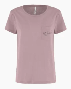TATOO - Tshirt manica corta con stampa e scritta verde salvia in cotone