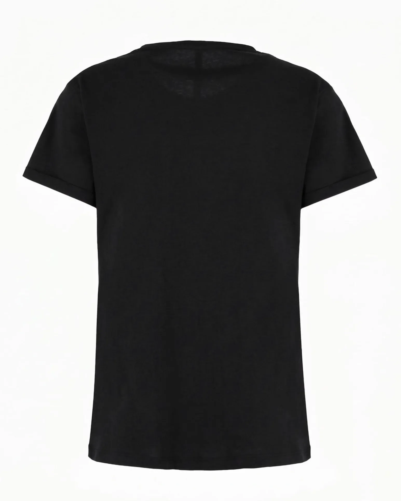 TATOO - Tshirt manica corta con stampa e scritta nera in cotone