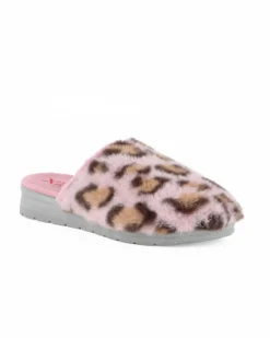 TIGLIO - Pantofola leopardata rosa, MADE IN ITALY