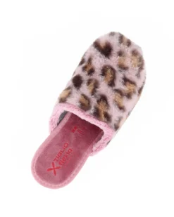 TIGLIO - Pantofola leopardata rosa, MADE IN ITALY