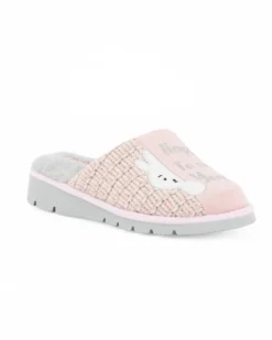TIGLIO - Pantofola rosa da donna con pelliccia interna, MADE IN ITALY