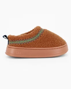 TIGLIO RAMBLAS - Pantofola nocciola in peluche