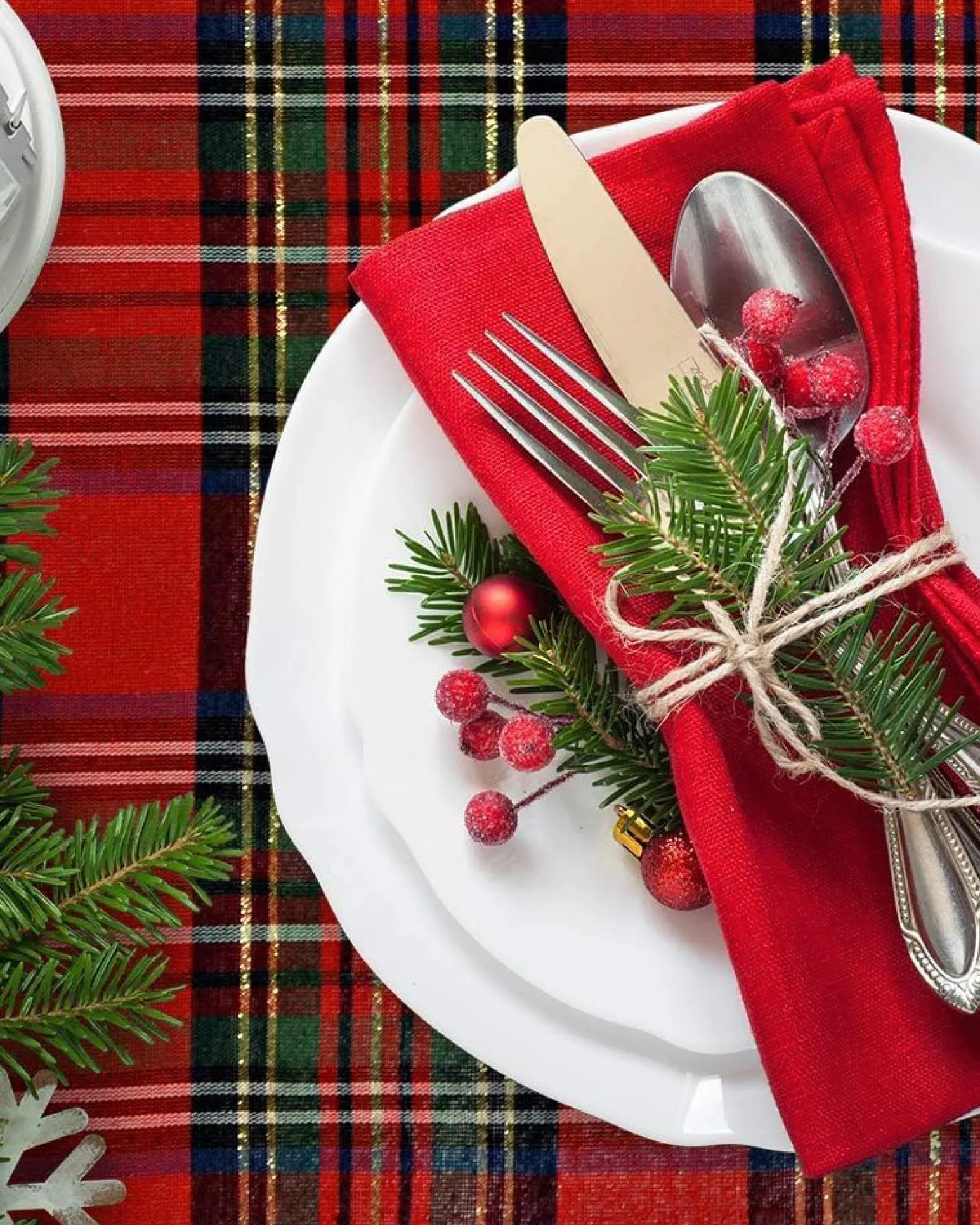TOVAGLIA TARTAN NATALE 140X240