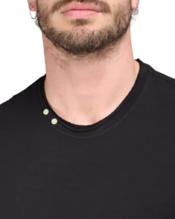 TSHIRT MANICA CORTA FIAMMATA 2 BOTTONI