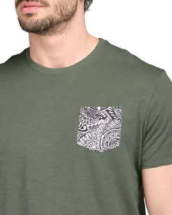 TSHIRT MANICA CORTA FIAMMATA C/TASCHINO