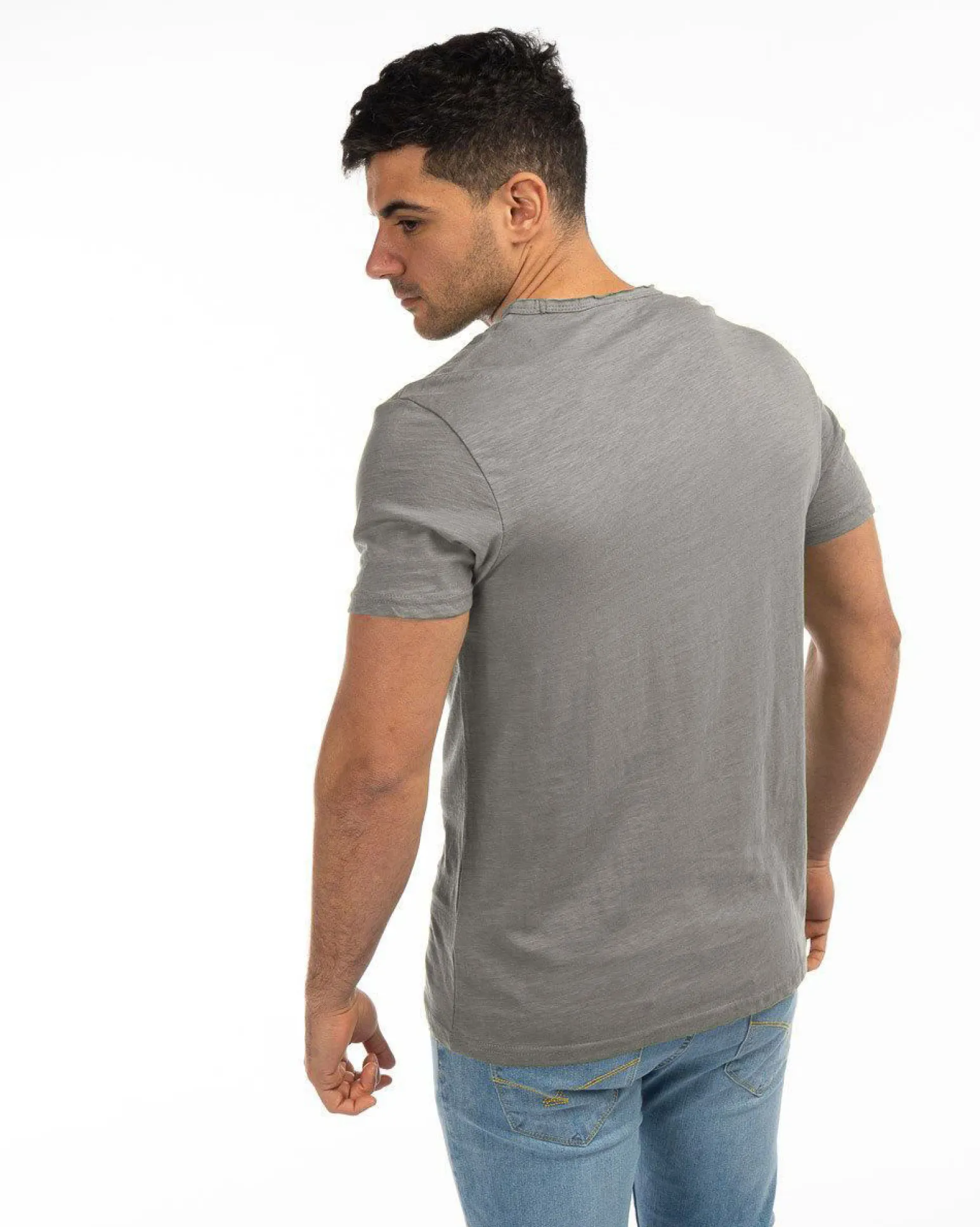 TSHIRT MANICA CORTA SCOLLO V TAGLIO VIVO