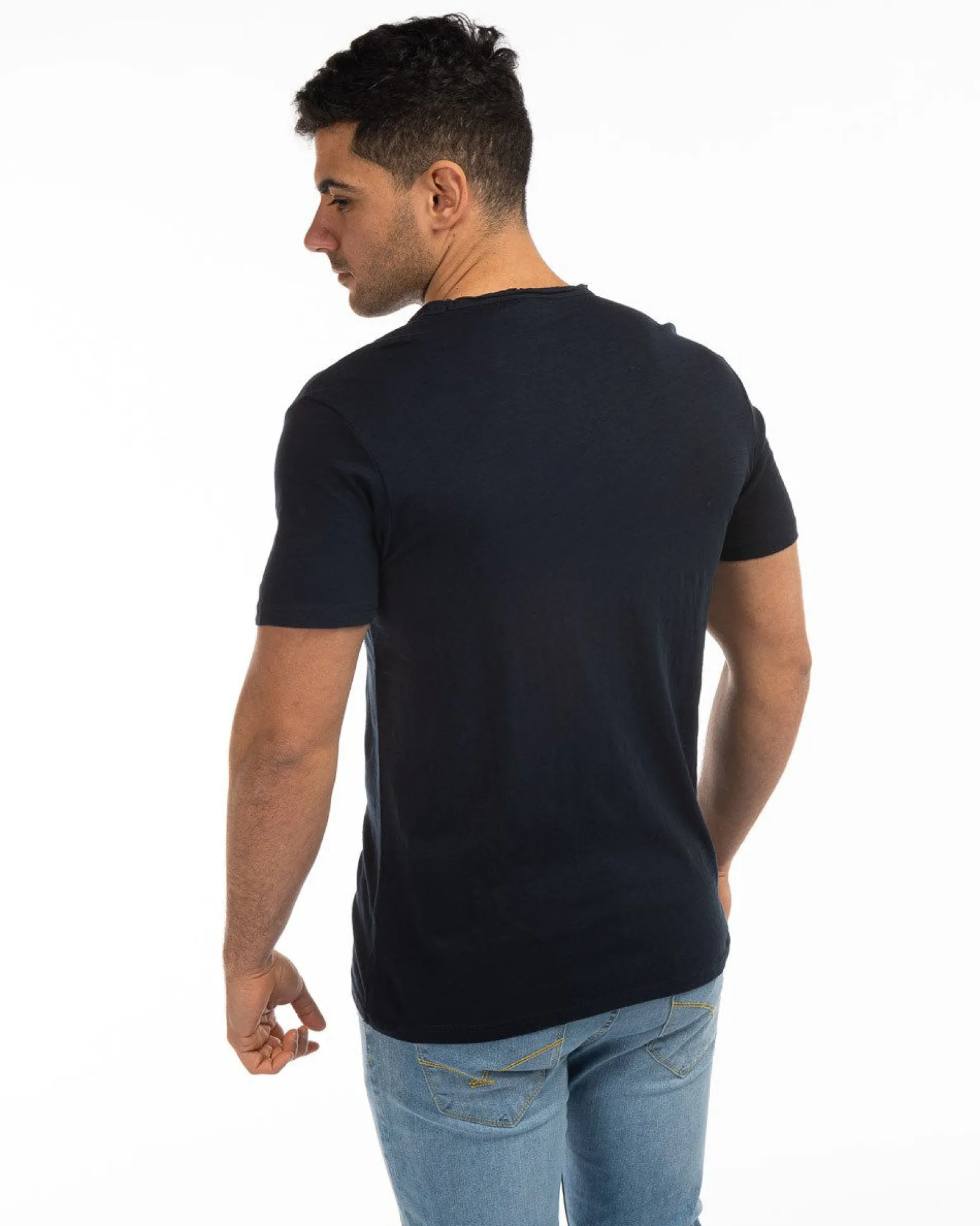TSHIRT MANICA CORTA SCOLLO V TAGLIO VIVO