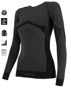 T-SHIRT ML INTIMO TERMICO DONNA BLACK