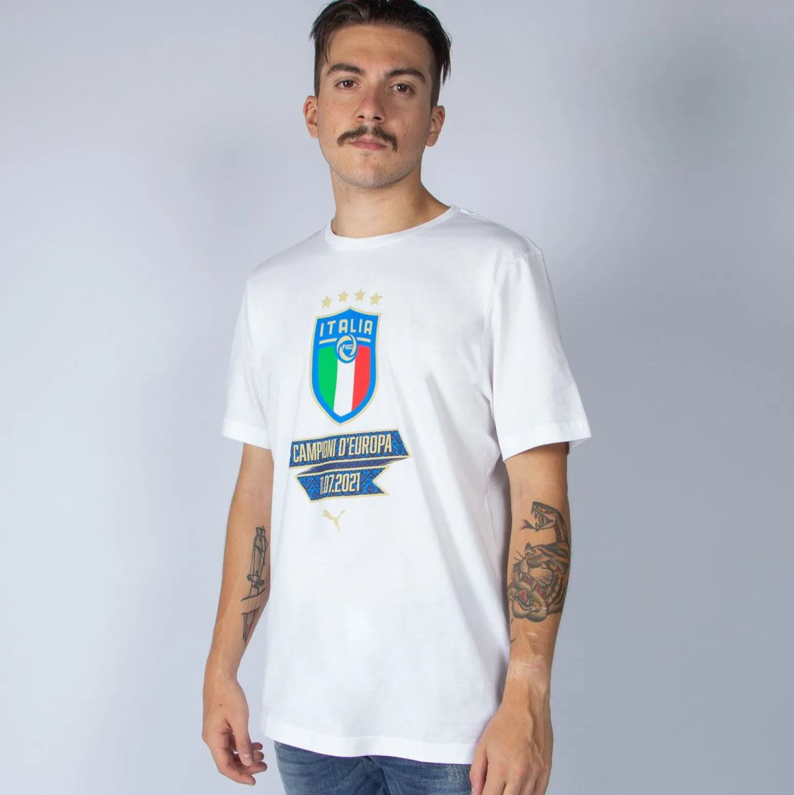 T-SHIRT MM FIGC BLANK ITALIA WINNER WHT