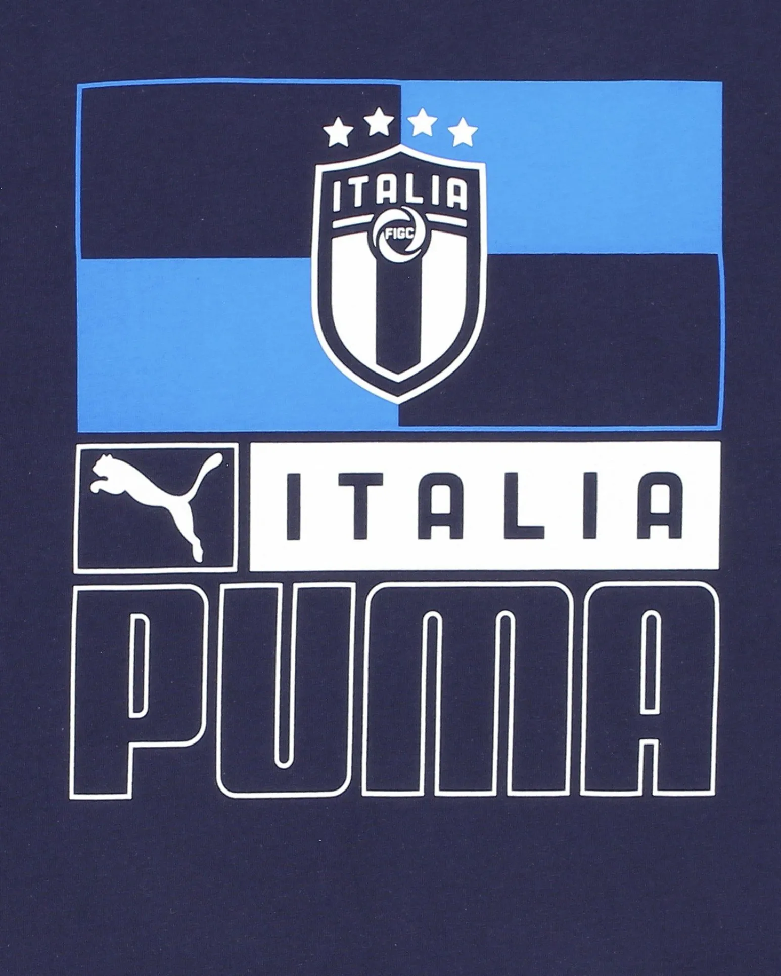 T-SHIRT MM ITALIA FIGC FTBLCORE NAV-WHT