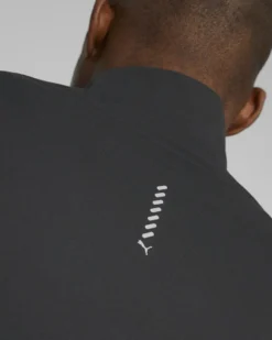 T-SHIRT MM 1/2 ZIP RUN FAVORITE BLACK