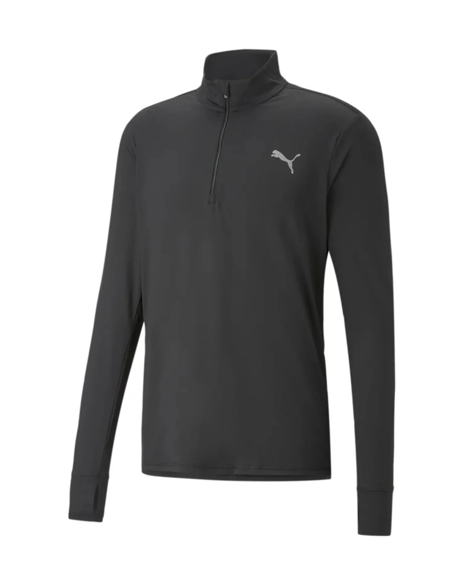 T-SHIRT MM 1/2 ZIP RUN FAVORITE BLACK