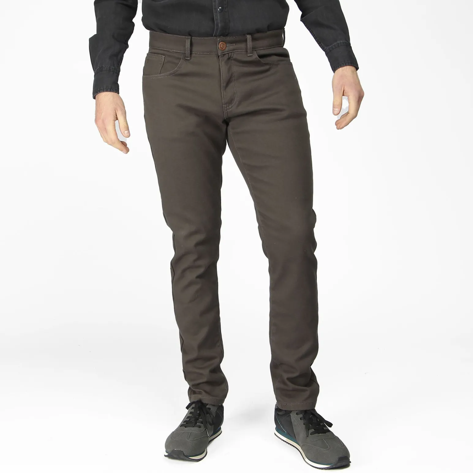 UBERTO PANTALONE 5TASCHE FODERATO PILE