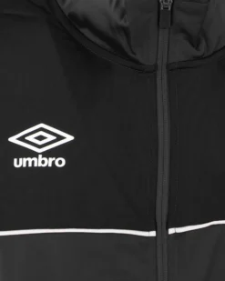UMBRO - Tuta full zip nera acetata