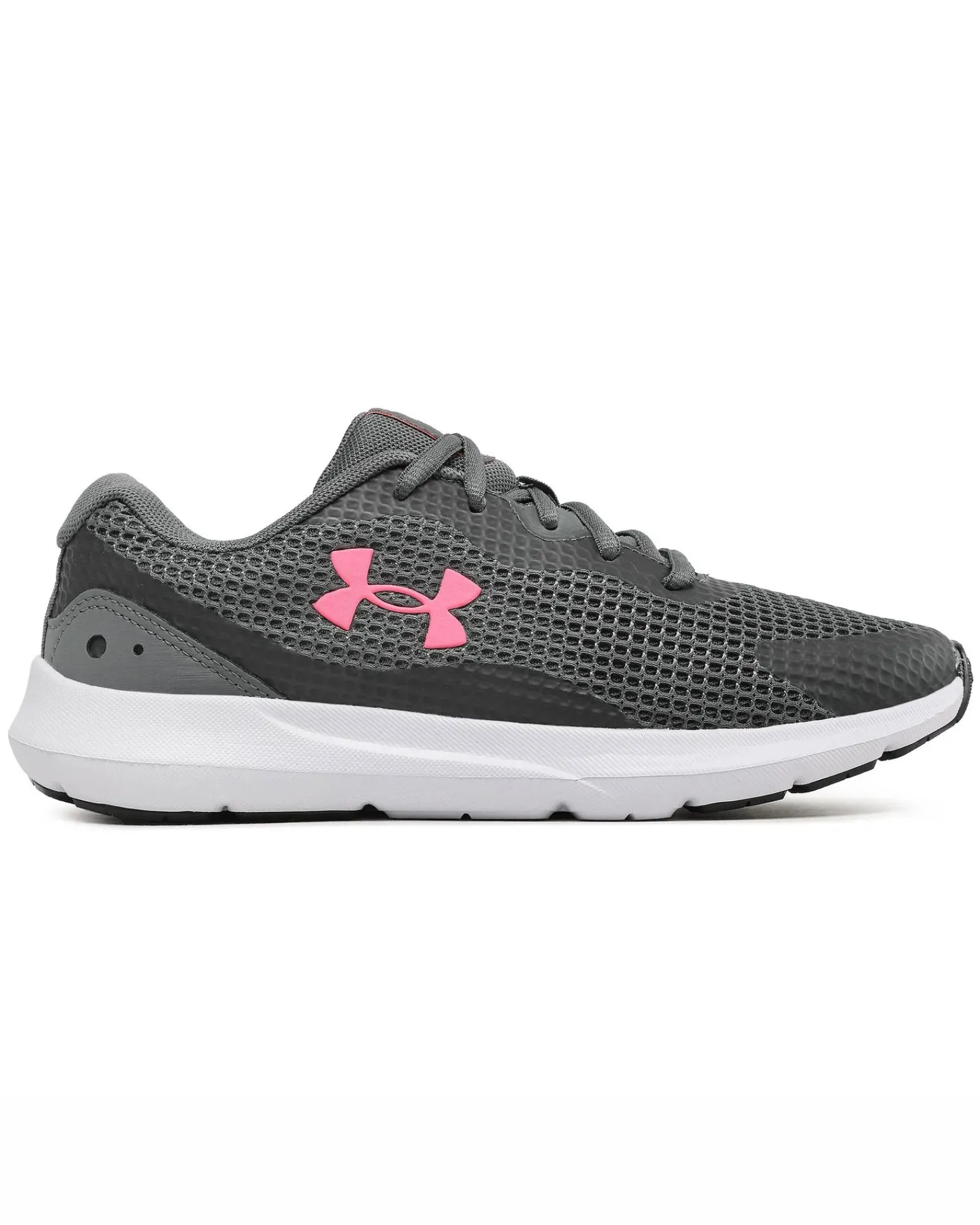 UNDER ARMOR - Scarpa da running donna grigia e rosa in mesh traspirante - SURGE 3