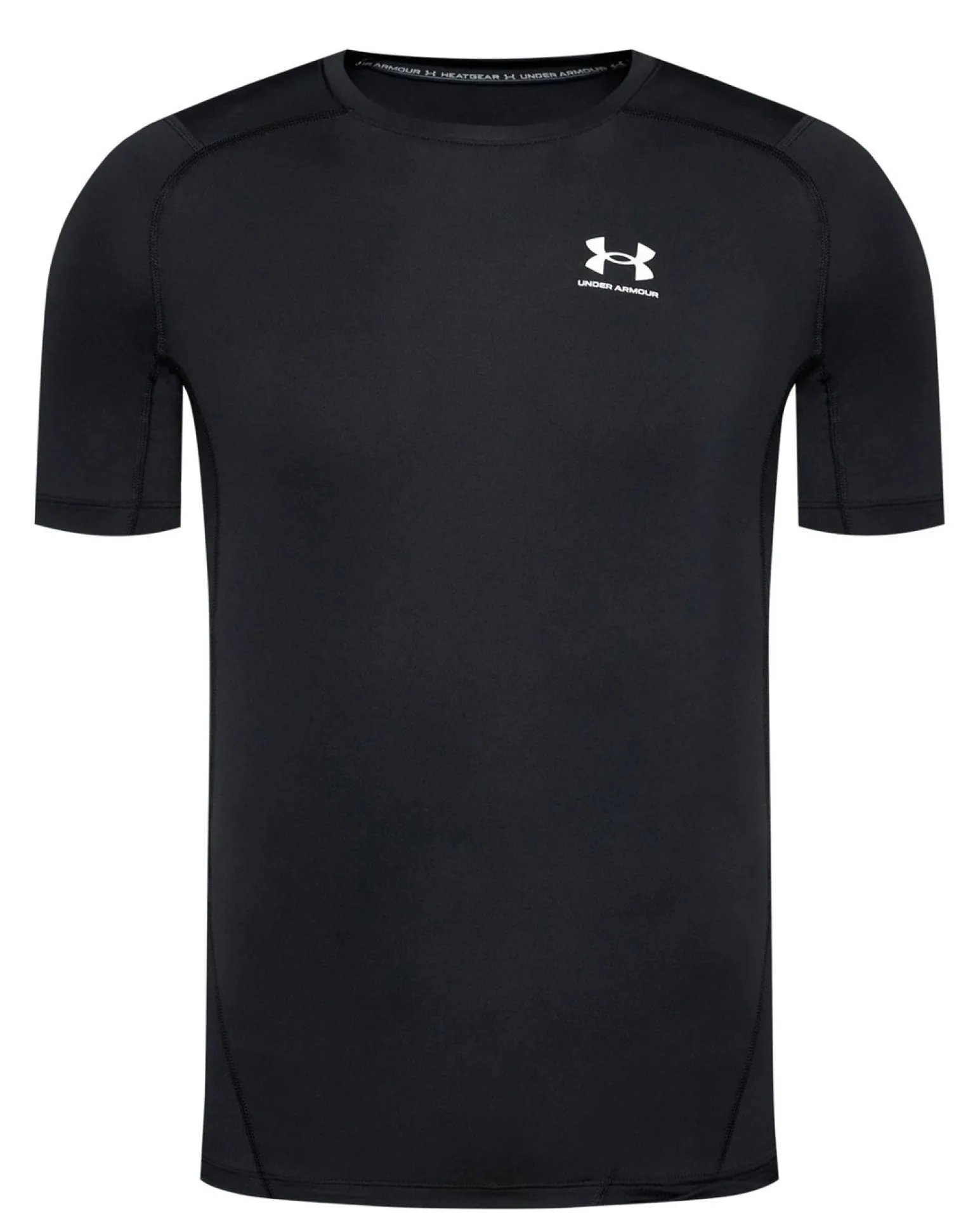 UNDER ARMOR - T SHIRT DA ALLENAMENTO ADERENTE IN TESSUTO TRASPIRANTE COMP SS NERA DA UOMO, 1361518_0001
