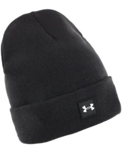 UNDER ARMOUR - BERRETTO  HALFTIME CUFF  NERO  DA UOMO, 1373155_0001