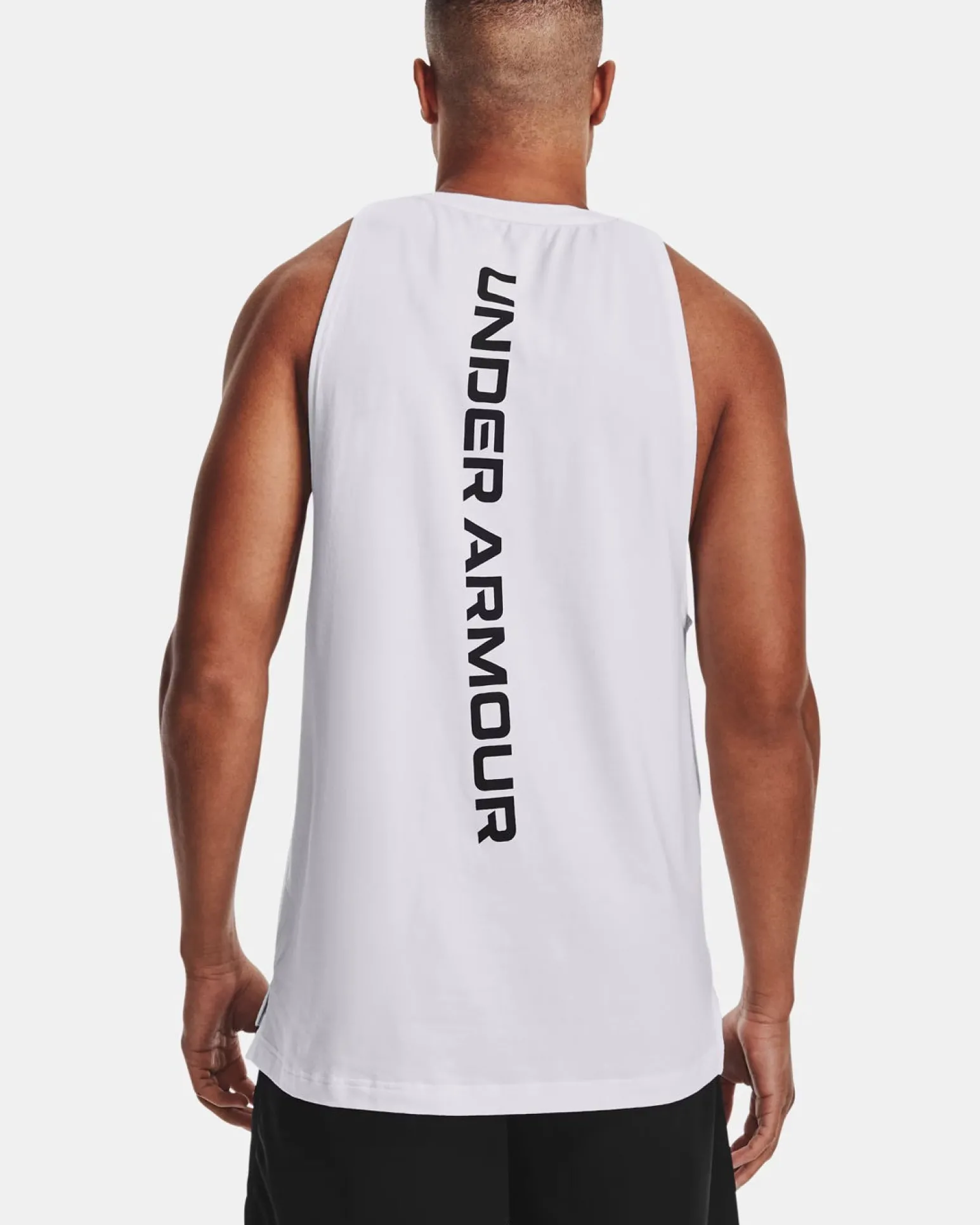 UNDER ARMOUR - CANOTTA BASELINE COTTON TANK BIANCA DA UOMO, 1361901_0100