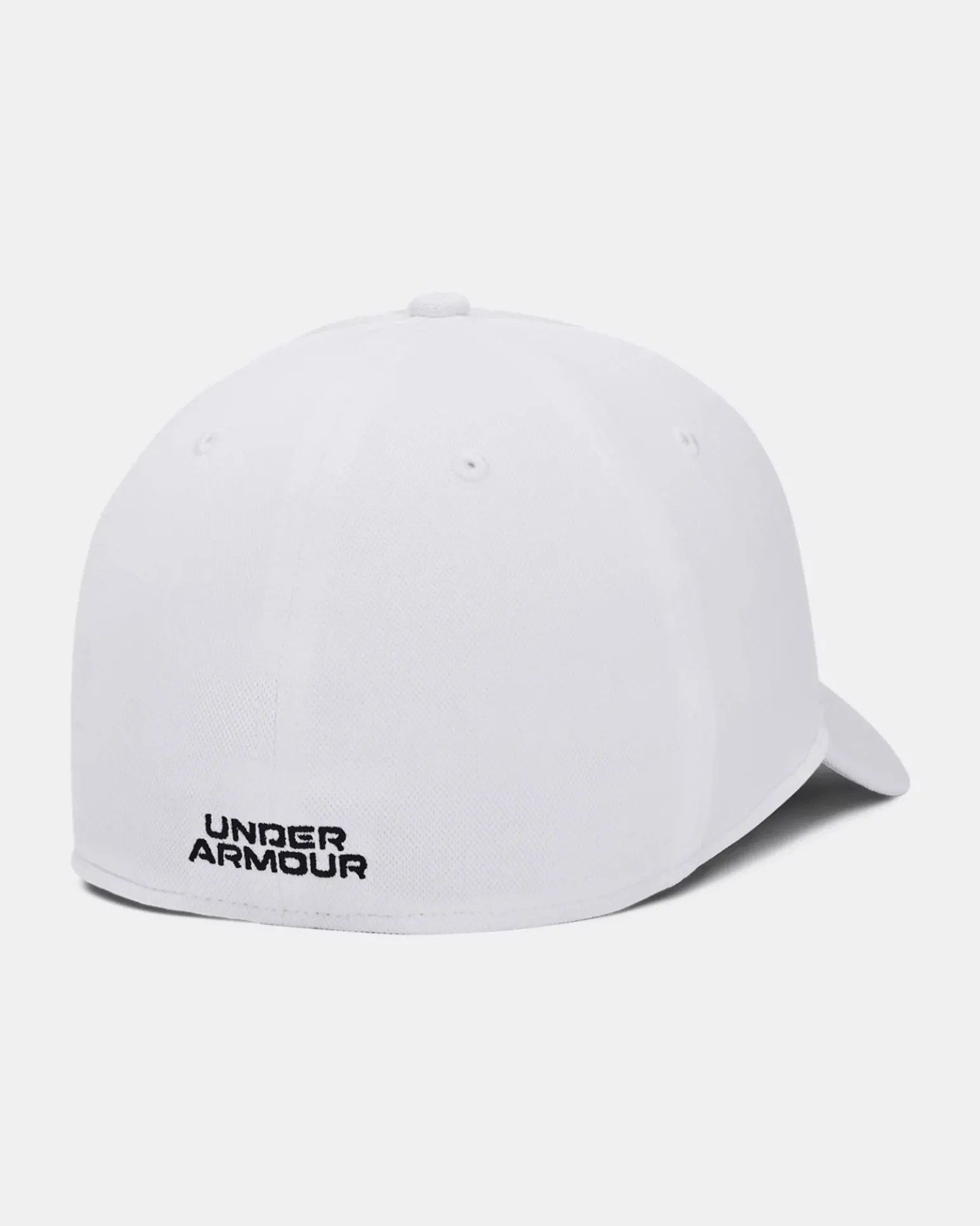 UNDER ARMOUR - Cappello bianco in materiale traspirante con cinturino regolabile e logo nero