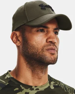 UNDER ARMOUR - CAPPELLO CON VISIERA BLITZING  VERDE  DA UOMO, 1376700_0390