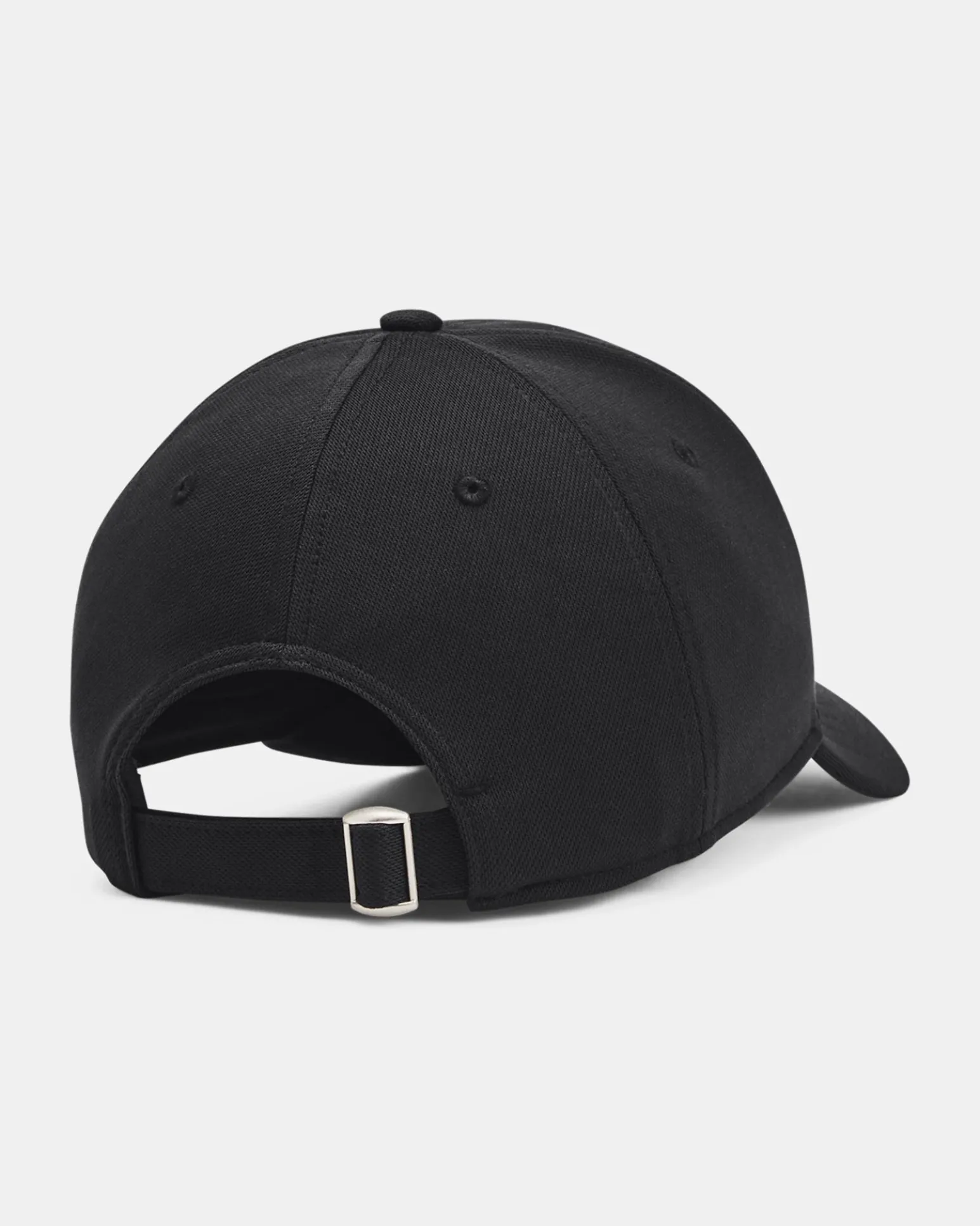 UNDER ARMOUR - Cappello nero in materiale traspirante con cinturino regolabile e logo bianco