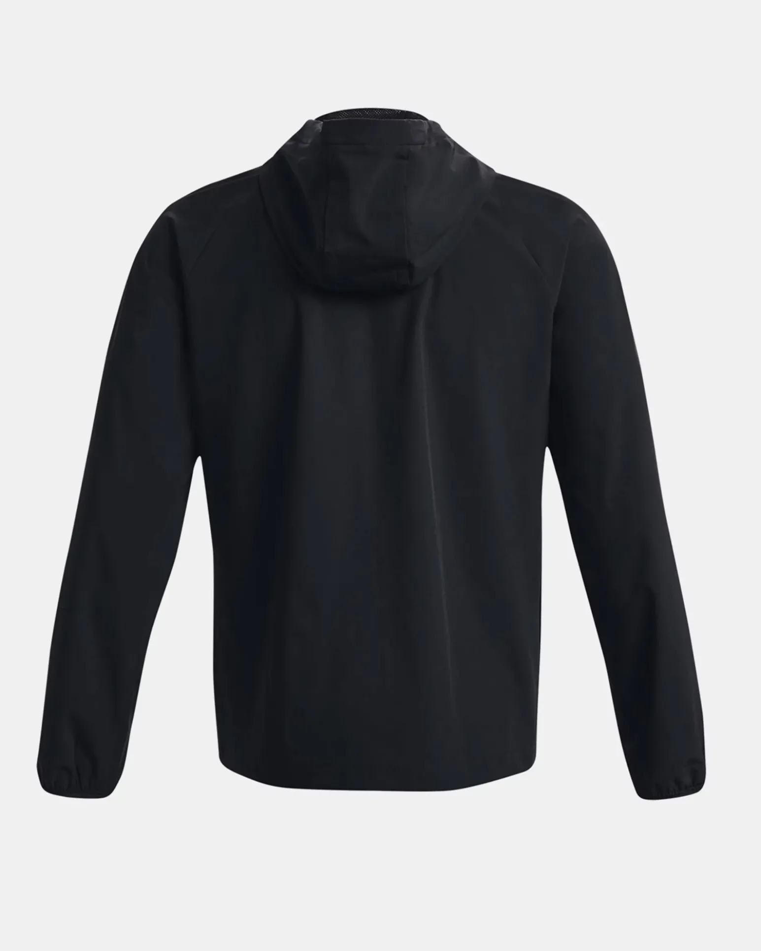 UNDER ARMOUR - Giacca da uomo nera idroprepellente antivento con zip frontale e cappuccio