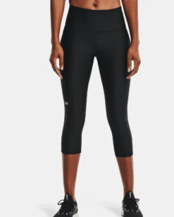 UNDER ARMOUR - Pinocchietto nero ultra aderente in tessuto traspirante
