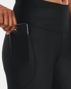 UNDER ARMOUR - Pinocchietto nero ultra aderente in tessuto traspirante