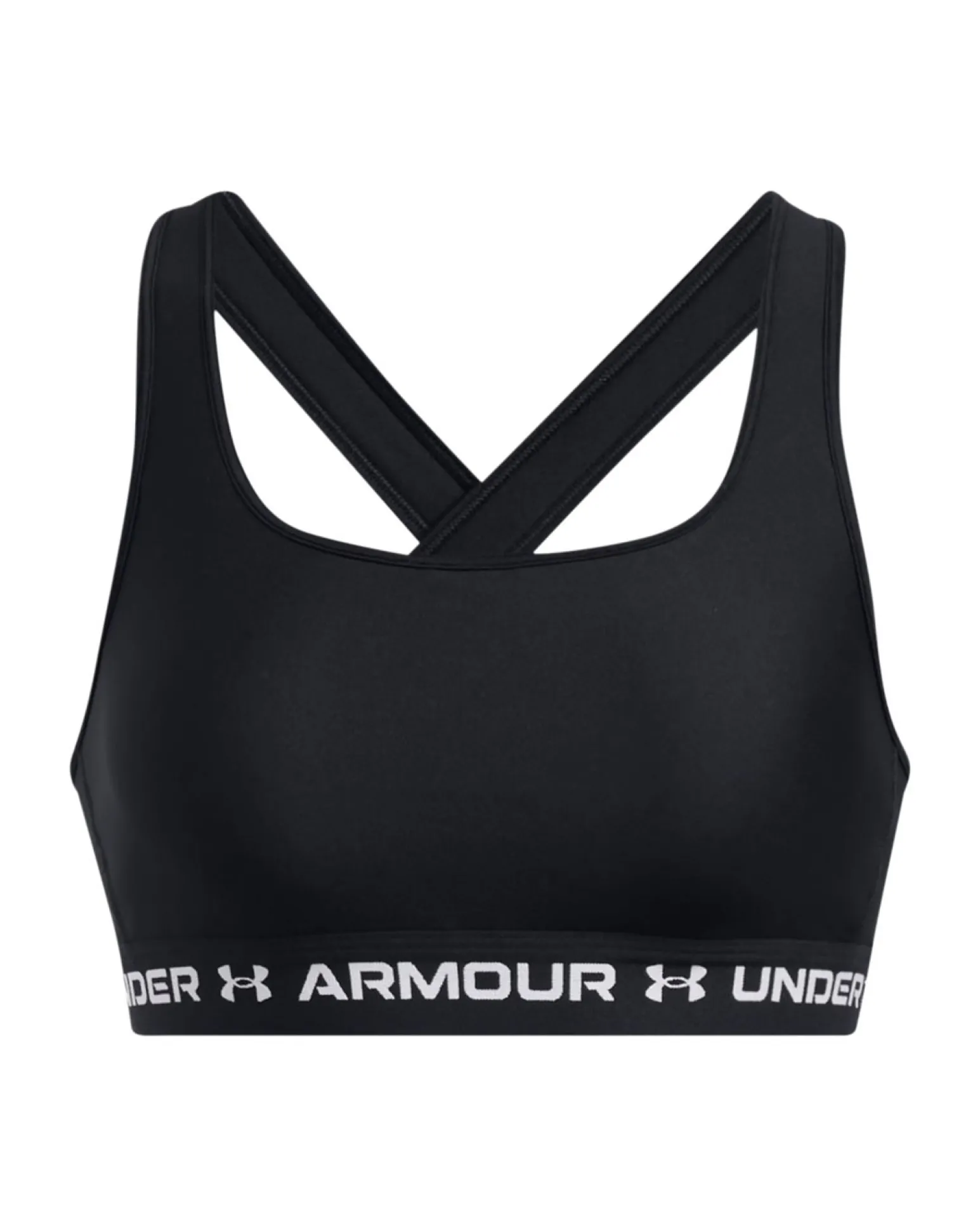 UNDER ARMOUR - REGGISENO SPORTIVO CROSSBACK MID BRA NERO CON DETTAGLI BIANCHI DA DONNA, 1361034_0006