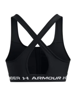 UNDER ARMOUR - REGGISENO SPORTIVO CROSSBACK MID BRA NERO CON DETTAGLI BIANCHI DA DONNA, 1361034_0006