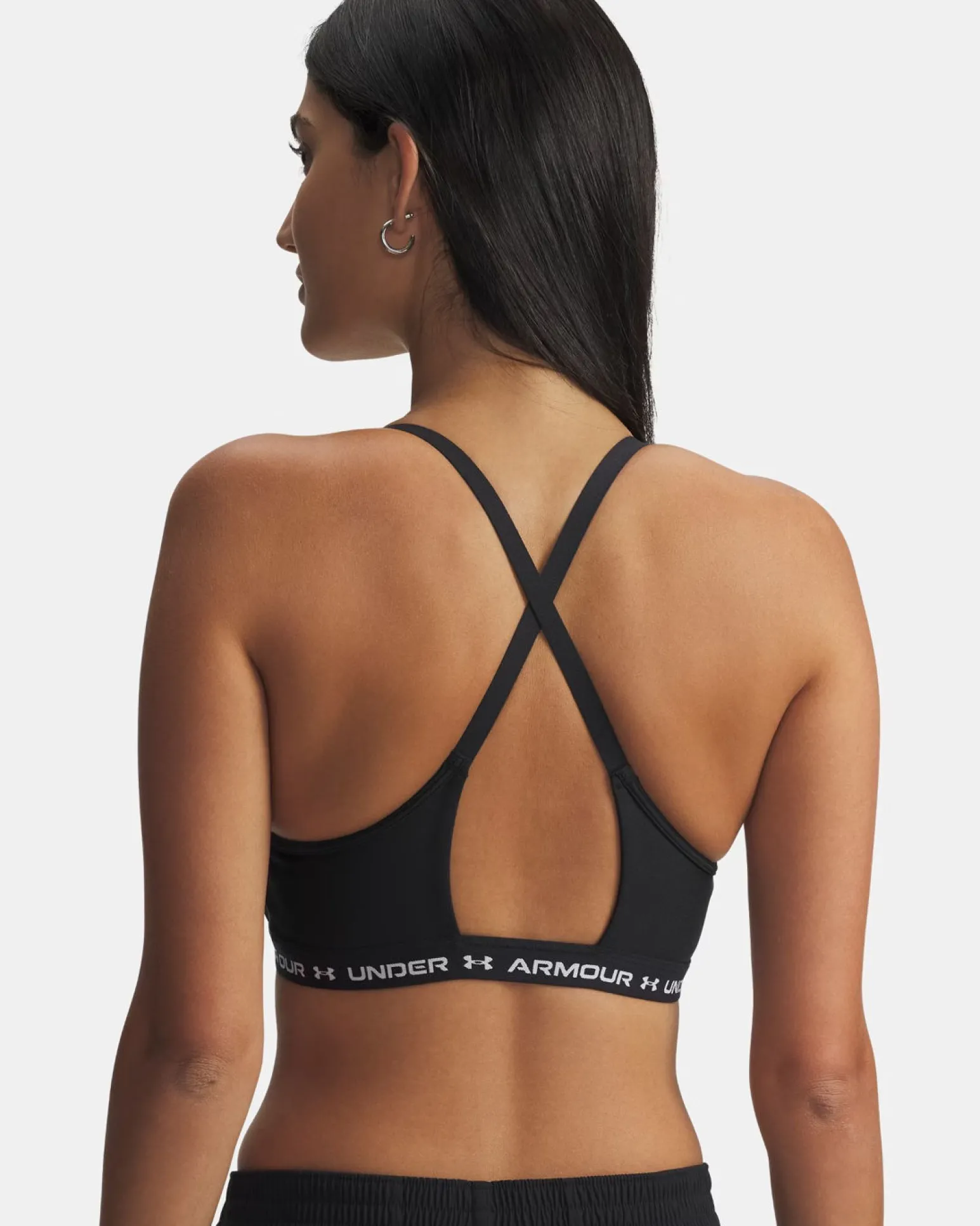 UNDER ARMOUR - REGGISENO SPORTIVO HG AUTHENTICS MID BRANDED NERO DA DONNA, 1383544_0001