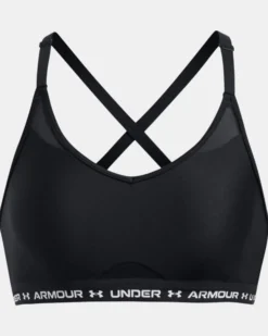 UNDER ARMOUR - REGGISENO SPORTIVO CROSSBACK LOW BRA ULTIMAT NERO DA DONNA, 1386424_0001