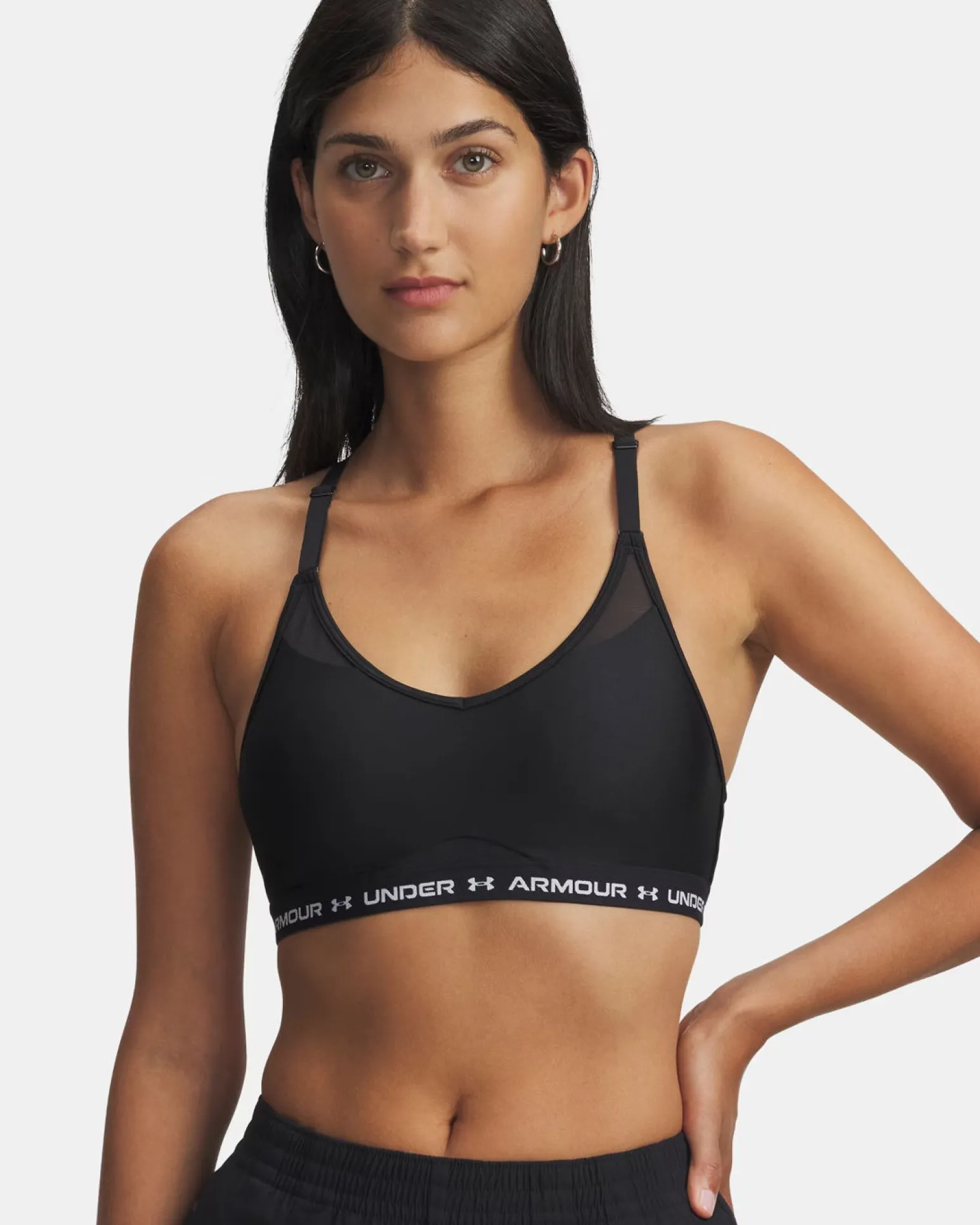 UNDER ARMOUR - REGGISENO SPORTIVO CROSSBACK LOW BRA ULTIMAT NERO DA DONNA, 1386424_0001