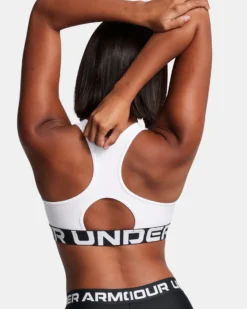 UNDER ARMOUR - REGGISENO SPORTIVO CROSSBACK MID BRA MALVA  CON DETTAGLI NERI DA DONNA, 1361034_0659