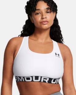 UNDER ARMOUR - REGGISENO SPORTIVO CROSSBACK MID BRA MALVA  CON DETTAGLI NERI DA DONNA, 1361034_0659
