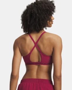 UNDER ARMOUR - REGGISENO SPORTIVO CROSSBACK LOW BRA ROSSO BORDEAUX DA DONNA, 1386424_0622