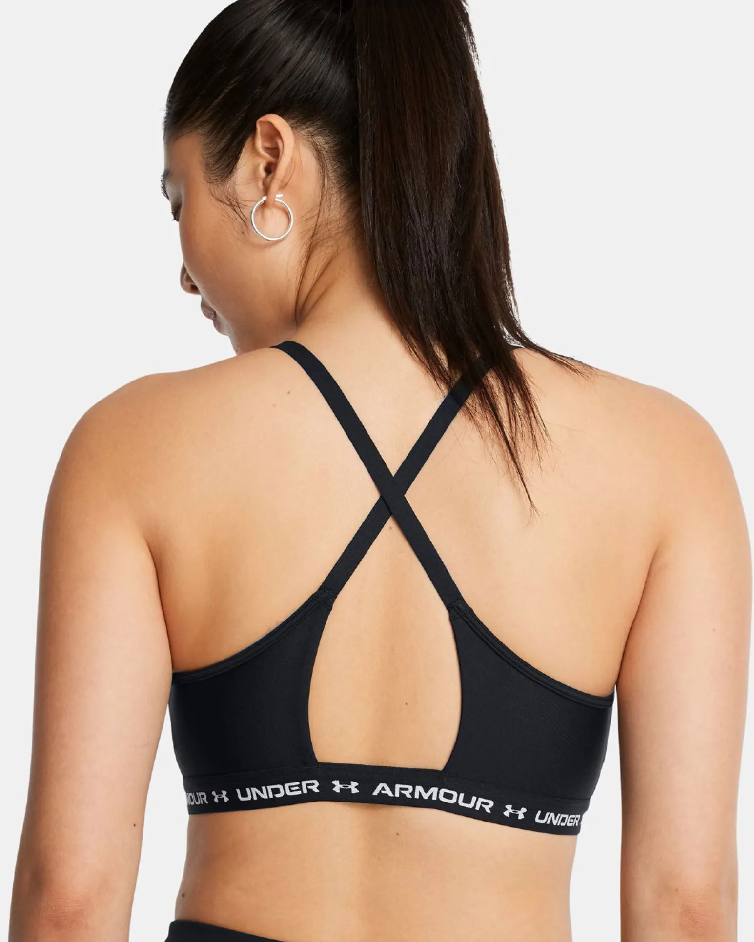 UNDER ARMOUR - REGGISENO SPORTIVO CROSSBACK LOW BRA ULTIMAT NERO DA DONNA, 1386424_0008