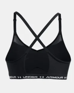 UNDER ARMOUR - REGGISENO SPORTIVO CROSSBACK LOW BRA ULTIMAT NERO DA DONNA, 1386424_0008