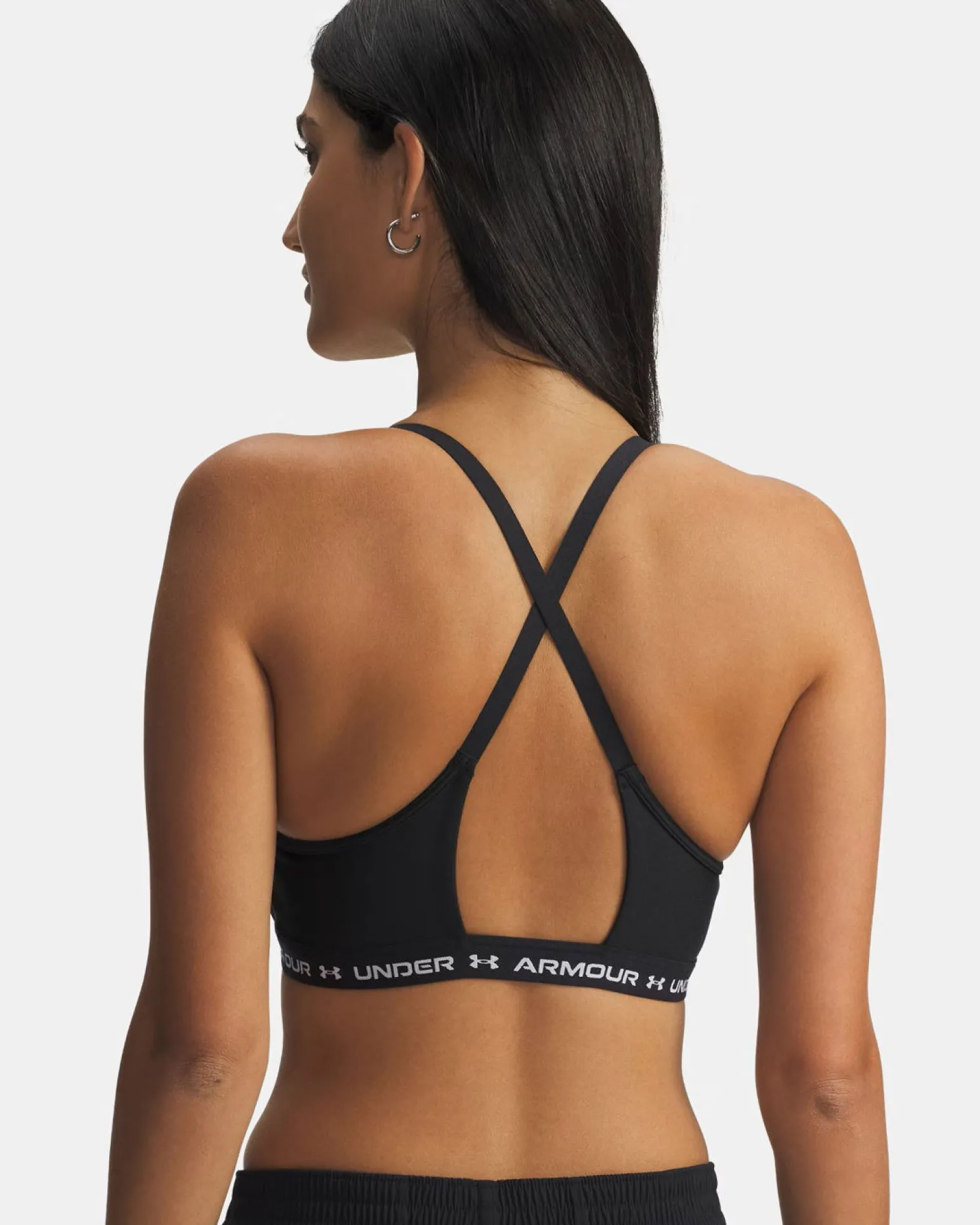 UNDER ARMOUR - REGGISENO SPORTIVO CROSSBACK LOW BRA ULTIMAT NERO DA DONNA, 1386424_0008