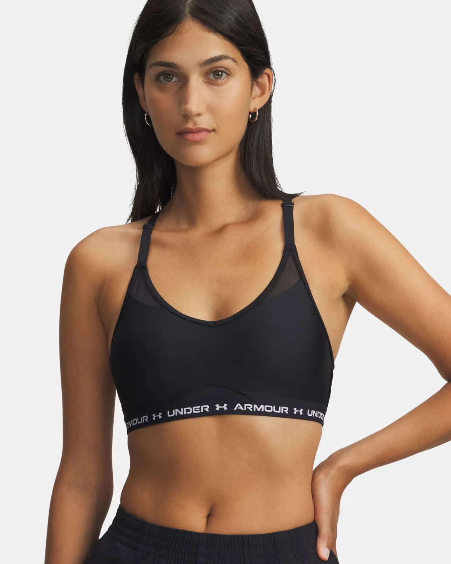 UNDER ARMOUR - REGGISENO SPORTIVO CROSSBACK LOW BRA ULTIMAT NERO DA DONNA, 1386424_0008